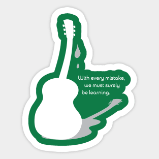 Guitar Gently Weeping (in white) Sticker